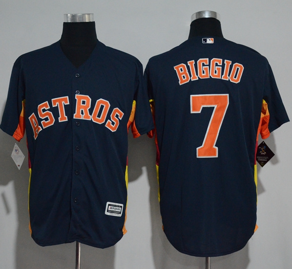Astros #7 Craig Biggio Navy Blue New Cool Base Stitched MLB Jersey - Click Image to Close